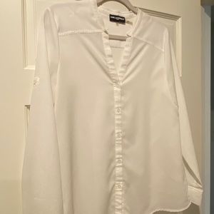 EUC Karl Lagerfeld Cream Blouse Size M